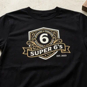 Super 6’s Official Logo T-Shirt - Stealth Black